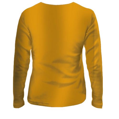 Жіночий 3D лонгслів з темним футболістом (вид ззаду)