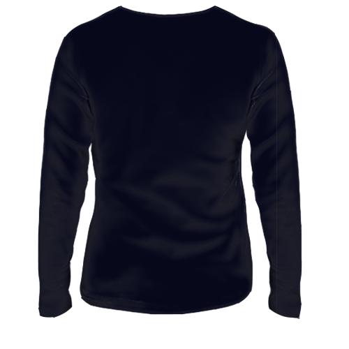 Жіночий 3D лонгслів з мавпою боксером (вид ззаду)