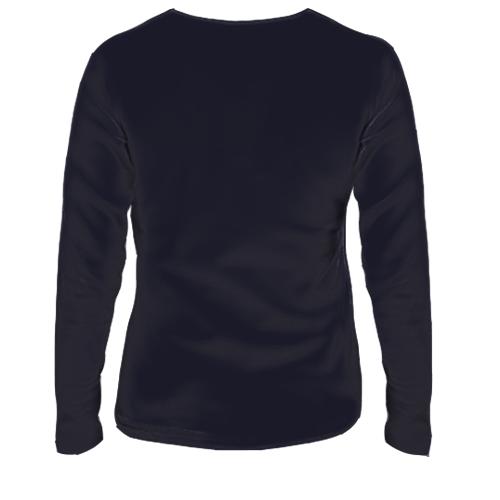 Женский 3D лонгслив Basketball Low Poly (вид сзади)