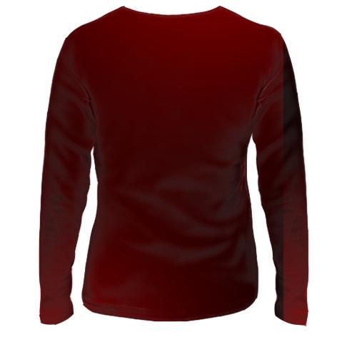 Жіночий 3D лонгслів Work Hard Ba Strong (вид ззаду)