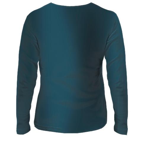 Жіночий 3D лонгслів Big shark and Small ship (вид ззаду)