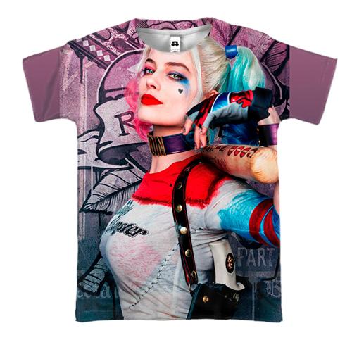 3D футболка Харлі Квін (вид спереду)
