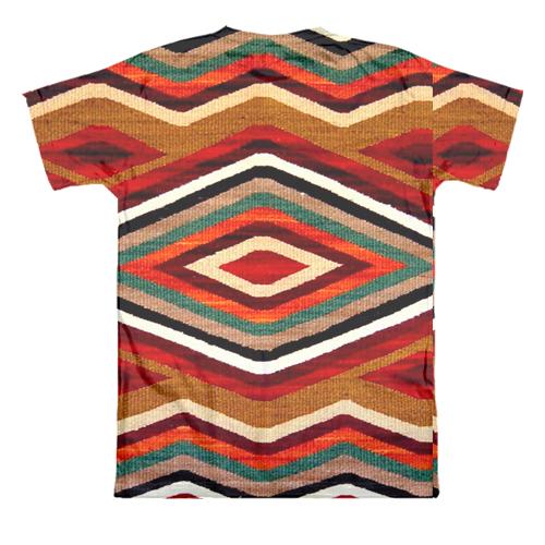 3D футболка с арт индейцем (вид сзади)