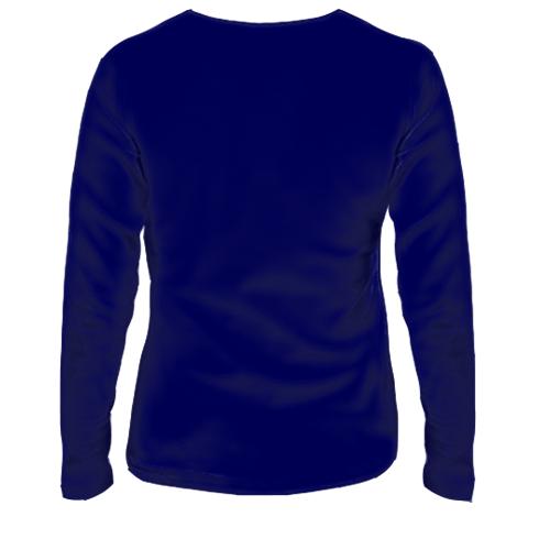 Жіночий 3D лонгслів Череп з ліній (вид ззаду)