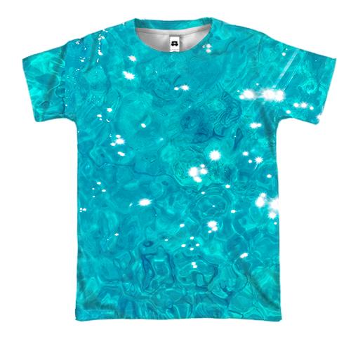3D футболка Water pattern. (вид спереди)