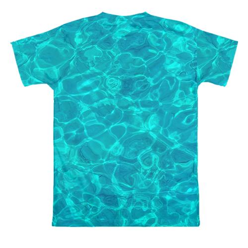 3D футболка Water pattern. (вид сзади)