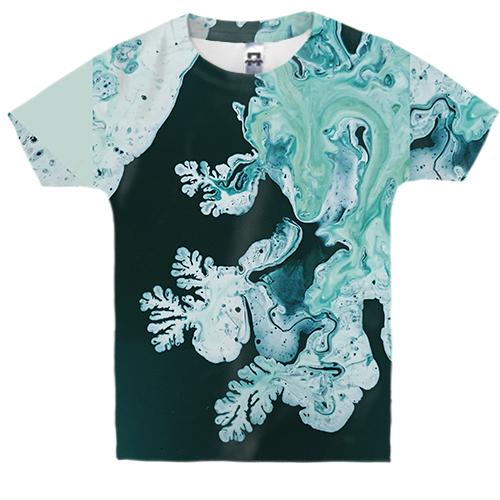 Детская 3D футболка Абстракция разводы краски. 18 (вид спереди)