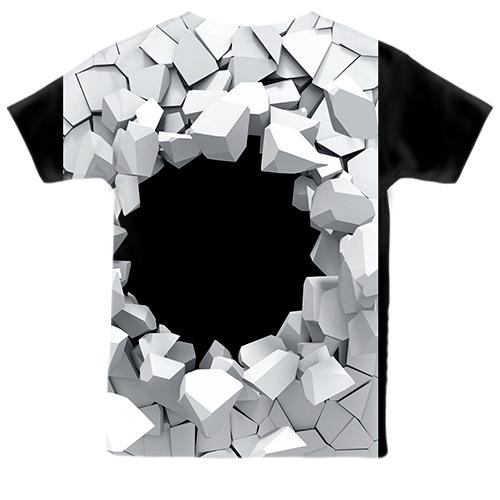 Детская 3D футболка Black hole (вид сзади)