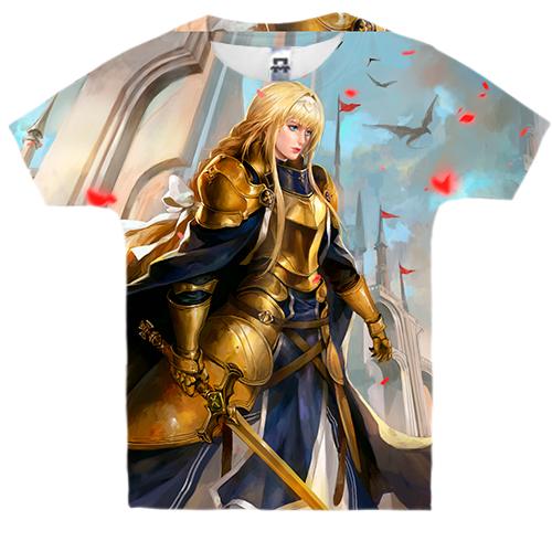 Детская 3D футболка Alice zuberg anime (вид спереди)