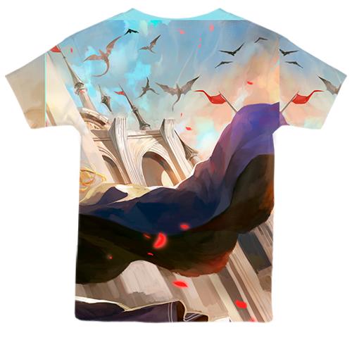 Детская 3D футболка Alice zuberg anime (вид сзади)