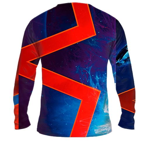 Чоловічий 3D лонгслів Captain Marvel (вид ззаду)