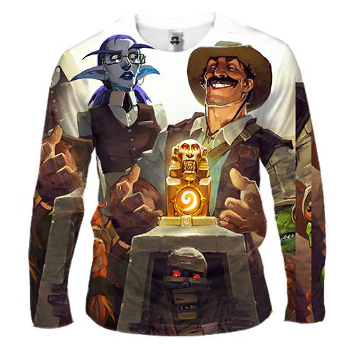 Мужской 3D лонгслив The league of explorers (вид спереди)