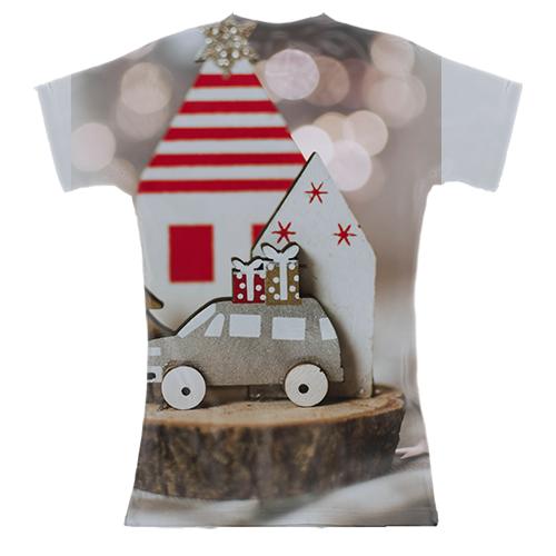 Жіноча 3D футболка Christmas toy 13 (вид ззаду)