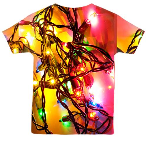 Дитяча 3D футболка Christmas garland (вид ззаду)