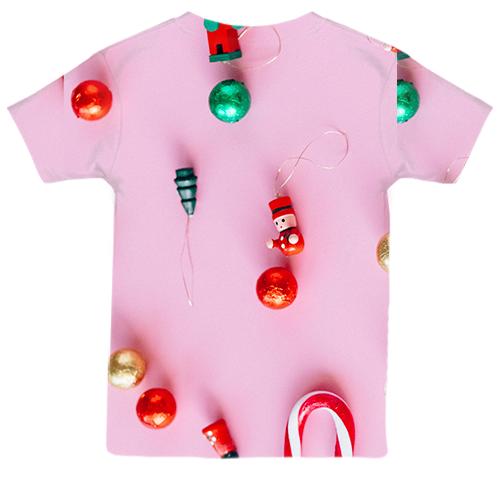 Детская 3D футболка Christmas candy (вид сзади)