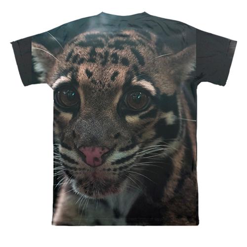 3D футболка Дикий кот (вид сзади)