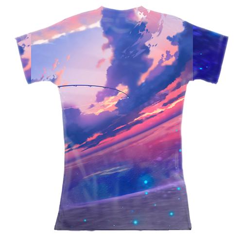 Жіноча 3D футболка Anime girl and boy. (вид ззаду)