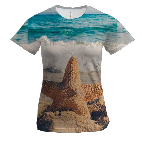 Жіноча 3D футболка Морська зірка. (вид спереду)