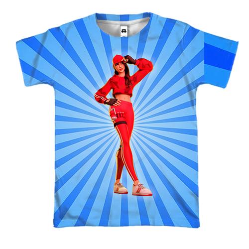 3D футболка Fortnite Girl (вид спереди)