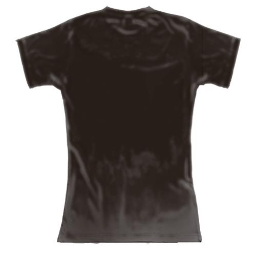 Женская 3D футболка с огненным Наруто (вид сзади)