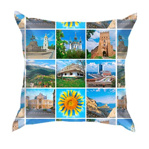 3D подушка Полтава (вид сзади)