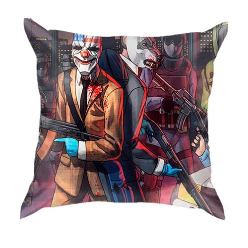 3D подушка Payday 2 (вид спереди)
