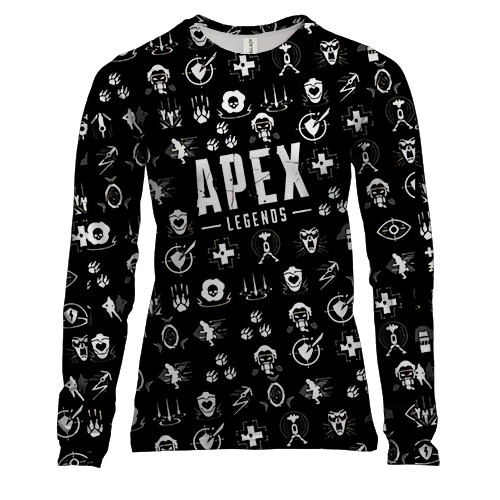 Женский 3D лонгслив APEX Legends Арт (вид спереди)