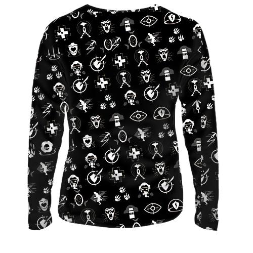 Женский 3D лонгслив APEX Legends Арт (вид сзади)