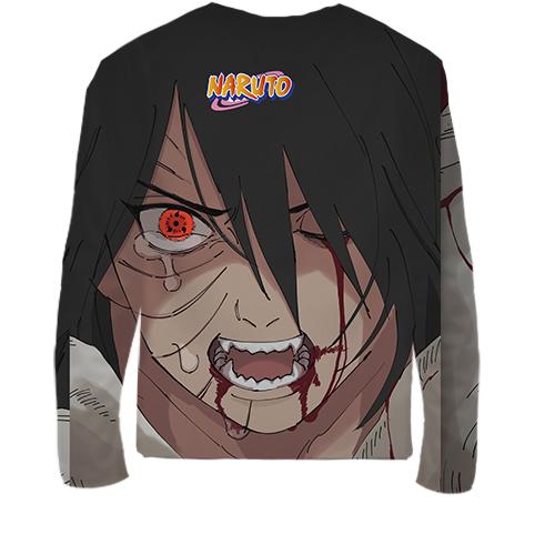 Детский 3D лонгслив Sasuke Uchiha (вид сзади)
