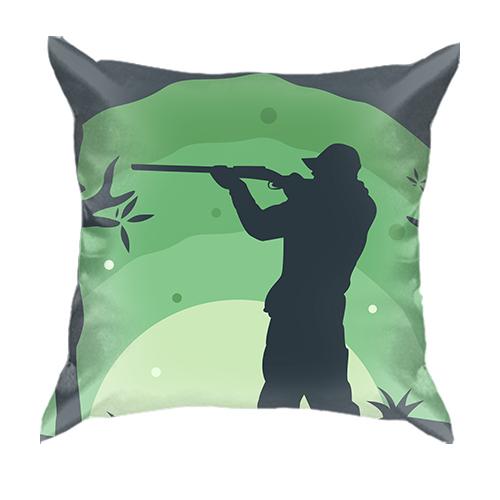 3D подушка с ночным охотником (вид спереди)