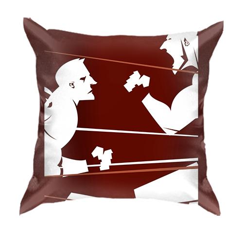 3D подушка Fighters in the ring (вид спереду)