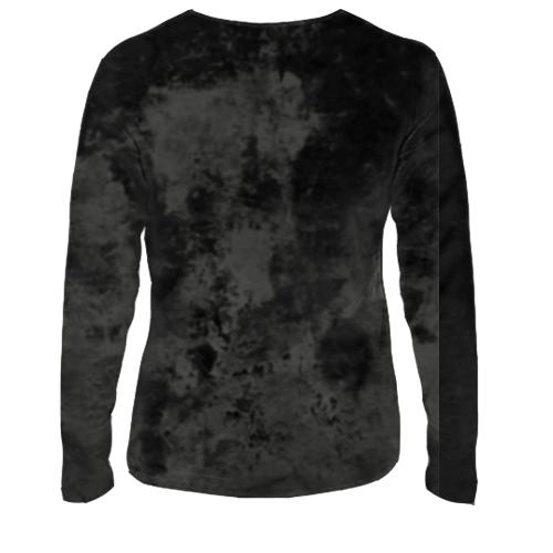 Жіночий 3D лонгслів з печерою у вигляді серця (вид ззаду)