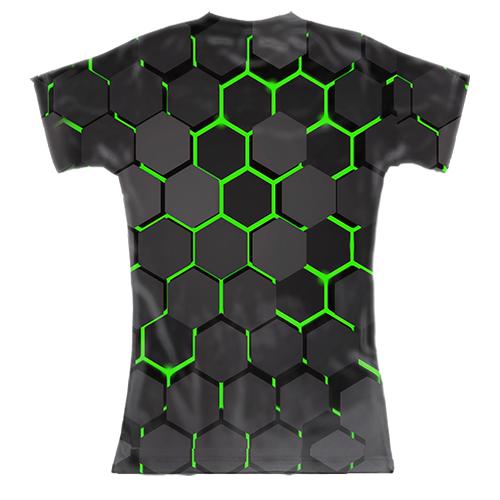 Жіноча 3D футболка Minecraft Creeper (вид ззаду)