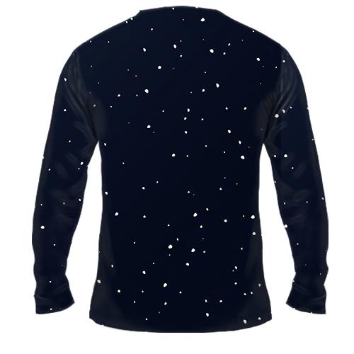 Чоловічий 3D лонгслів «SANTA DABBING» (вид ззаду)