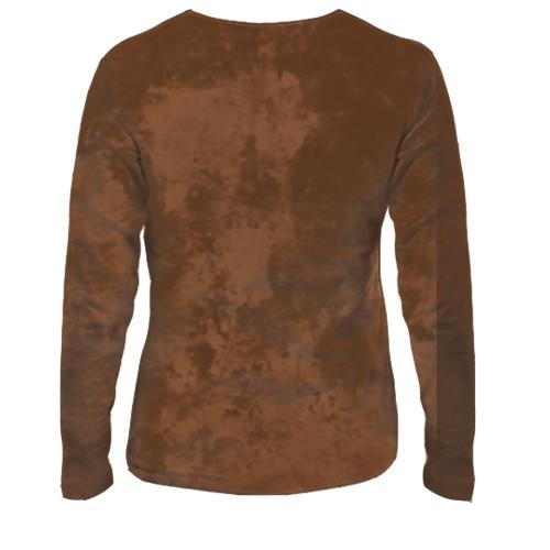 Жіночий 3D лонгслів Бассет-хаунд (вид ззаду)