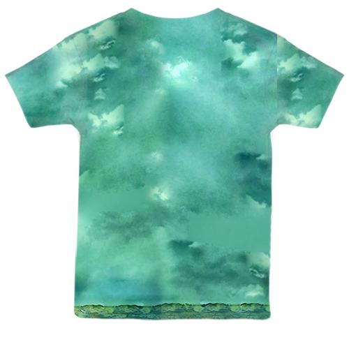 Дитяча 3D футболка Робот і дівчинка Любов (вид ззаду)