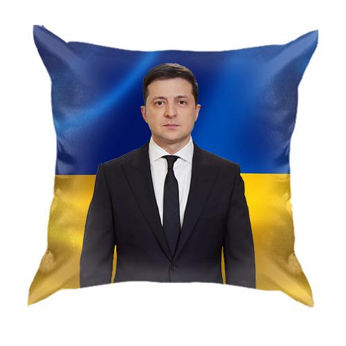 3D подушка с Зеленским (вид спереди)