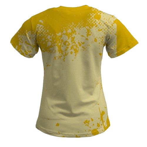 Жіноча 3D футболка Glory to Ukraine (з козаком) 3 (вид ззаду)