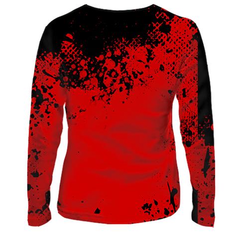 Жіночий 3D лонгслів Душу й тіло ми положим (вид ззаду)