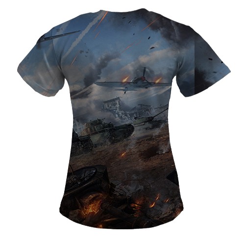 Жіноча 3D футболка War Thunder (вид ззаду)