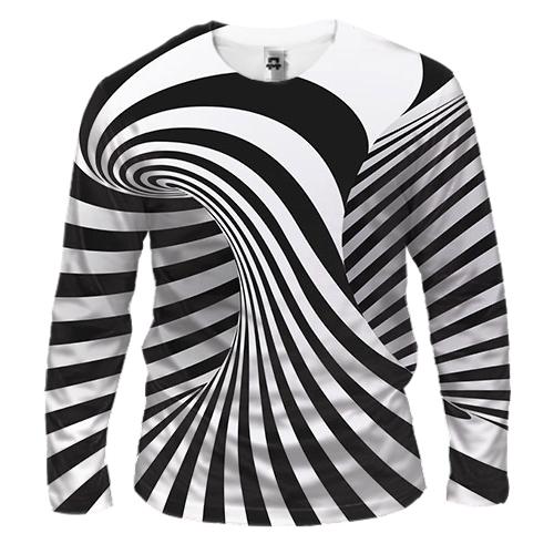 Мужской 3D лонгслив "Абстракция" (3) (вид спереди)