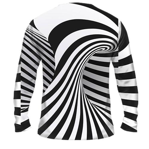 Мужской 3D лонгслив "Абстракция" (3) (вид сзади)