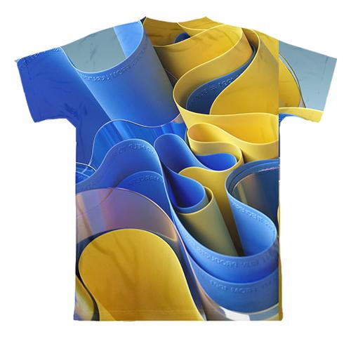 3D футболка "Ukraine colors" (вид ззаду)