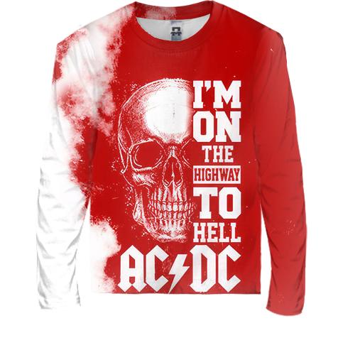 Детский 3D лонгслив "AC/DC" (вид спереди)