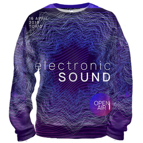 3D світшот Electronic sound (вид спереду)