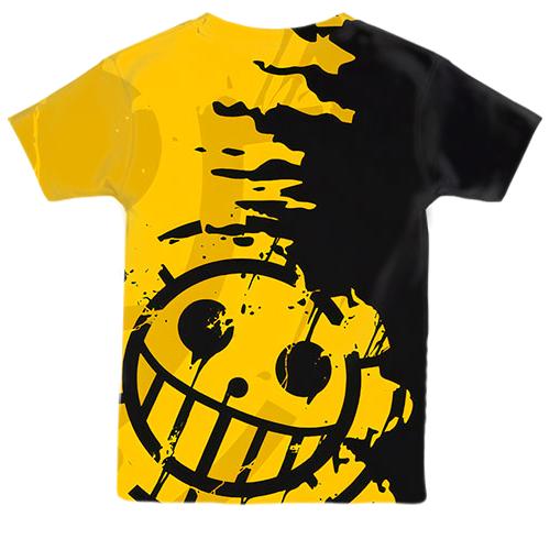 Детская 3D футболка Пираты Сердца - One Piece (вид сзади)