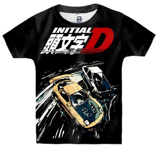 Детская 3D футболка Initial D (вид спереди)