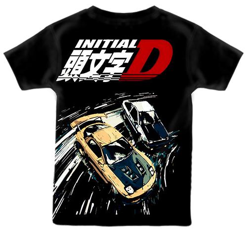 Детская 3D футболка Initial D (вид сзади)