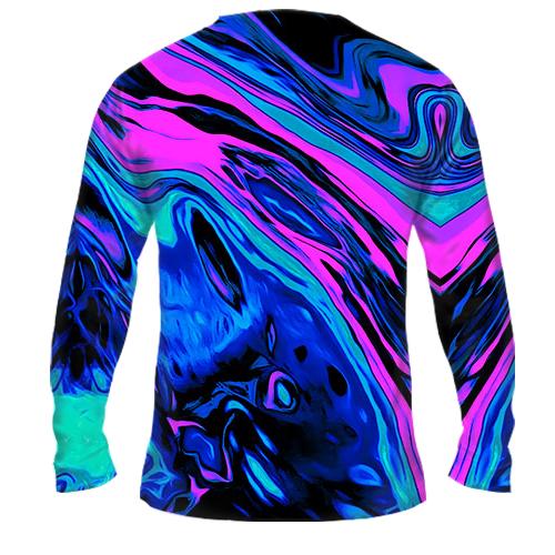 Мужской 3D лонгслив CS2 - neon (вид сзади)