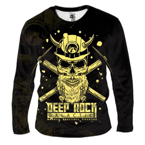 Мужской 3D лонгслив Deep Rock Galactic - Danger Darkness Dwarves (вид спереди)